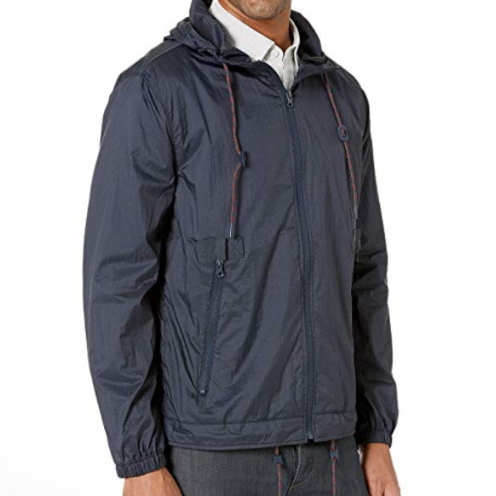 Andrew Marc New York Blue Rain Jacket Men's small  full zip Jacket NWT
